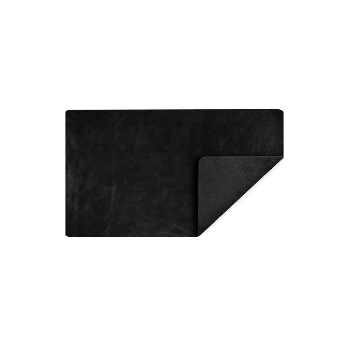 Tapis de Souris et Sous-main COSMGTBL1213 en Cuir Pleine Fleur, Noir