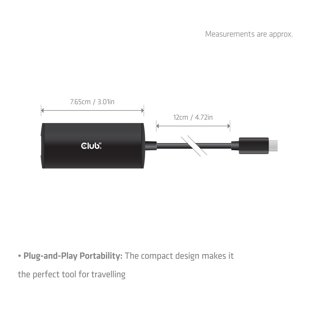 CLUB3D CAC-2531 station d'accueil Avec fil USB 3.2 Gen 1 (3.1 Gen 1) Type-C Noir