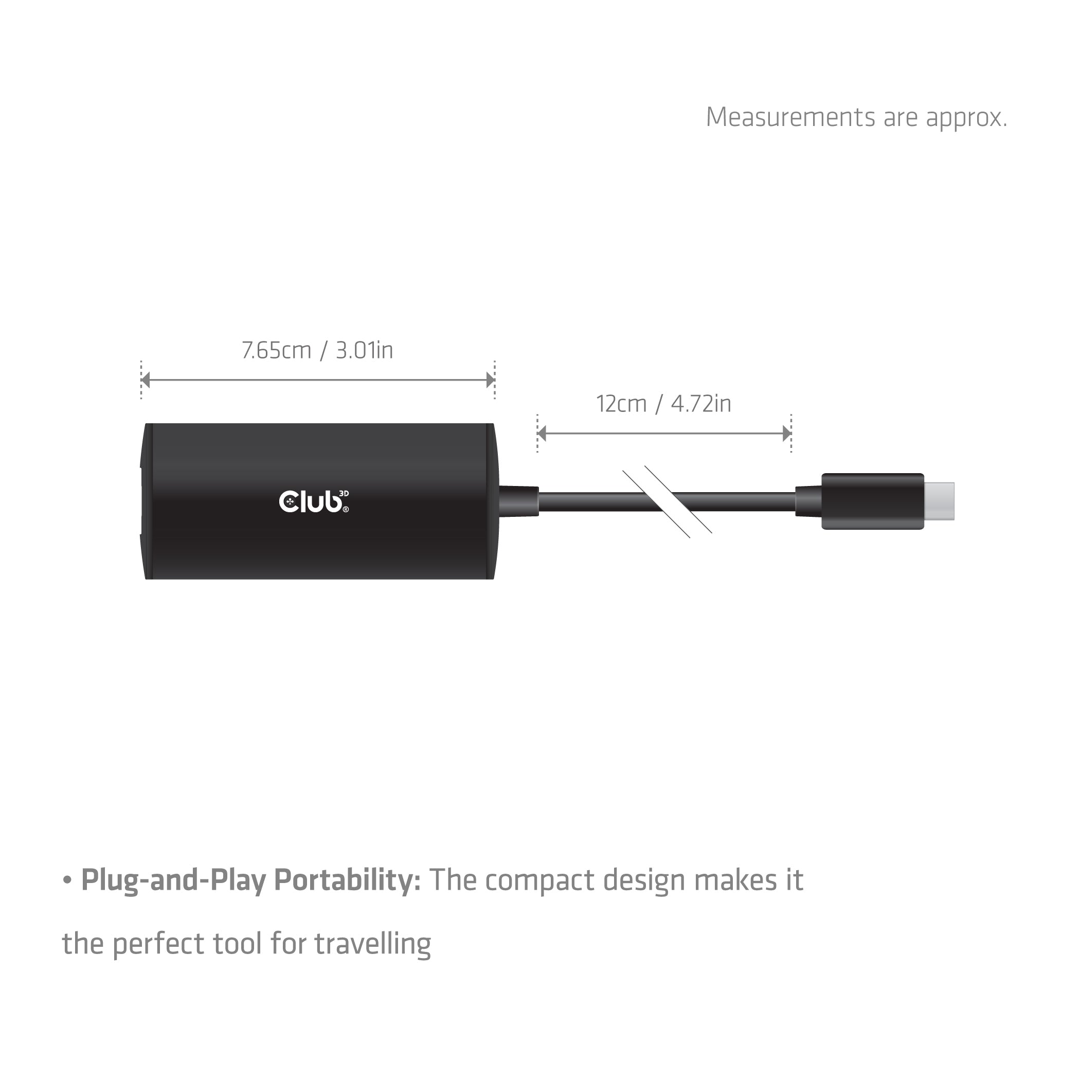 CLUB3D CAC-2531 station d'accueil Avec fil USB 3.2 Gen 1 (3.1 Gen 1) Type-C Noir
