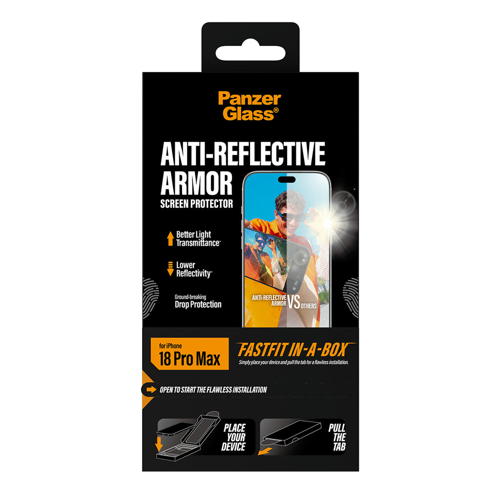 PanzerGlass ® Anti-reflective Armor Screen Protector iPhone 2026 Pro Max w. FASTFIT IN-A-BOX Protection d'écran transparent 1 pièce(s) - vue 3