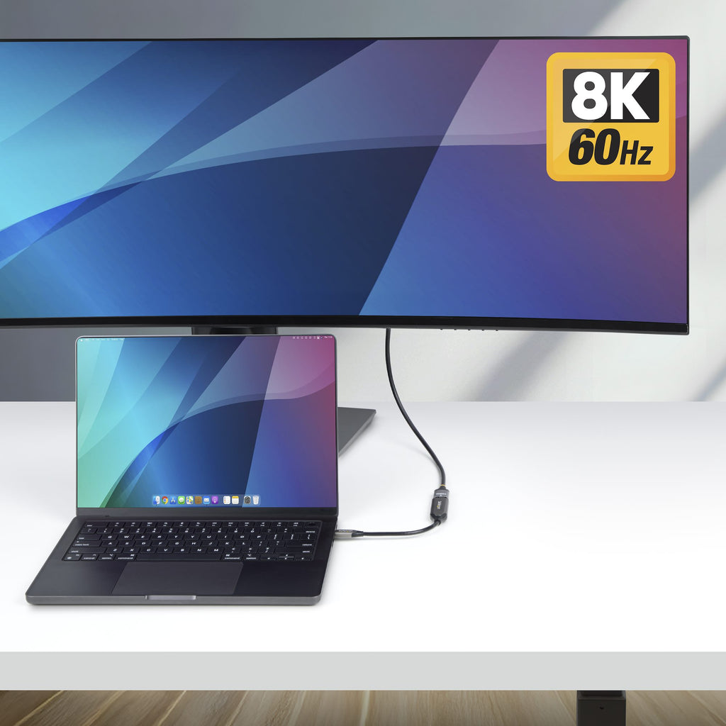 StarTech.com Adaptateur USB-C vers HDMI 8K 60Hz / 4K 120Hz HDMI 2.1 HDR10+ Thunderbolt USB4 - 20 cm