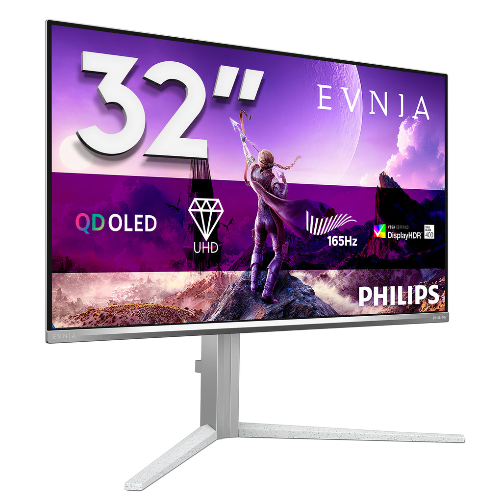 Philips Evnia 6000 32M2N6901A/00 écran plat de PC 80 cm (31.5") 3840 x 2160 pixels 4K Ultra HD QD-OLED Blanc