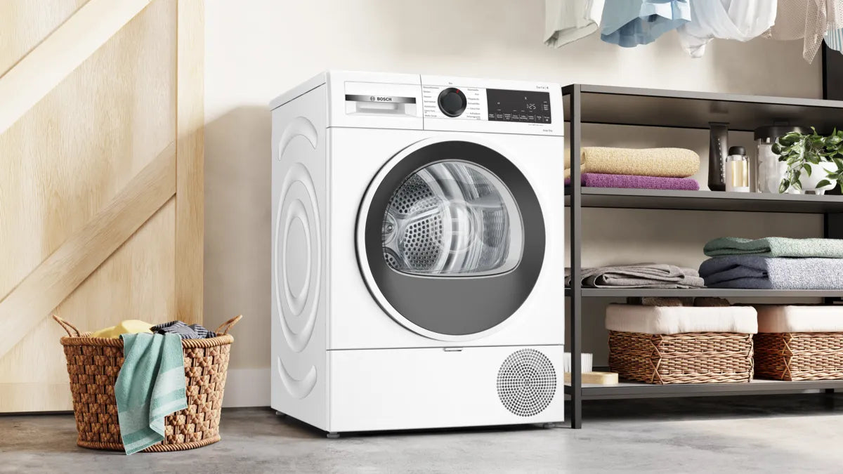 Bosch Bosch Serie 6 WQG241001 sèche-linge Pose libre Charge avant 9 kg Blanc