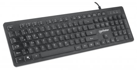 Manhattan 179485 Clavier Gaming USB, Rétroéclairage LED RGB, Noir