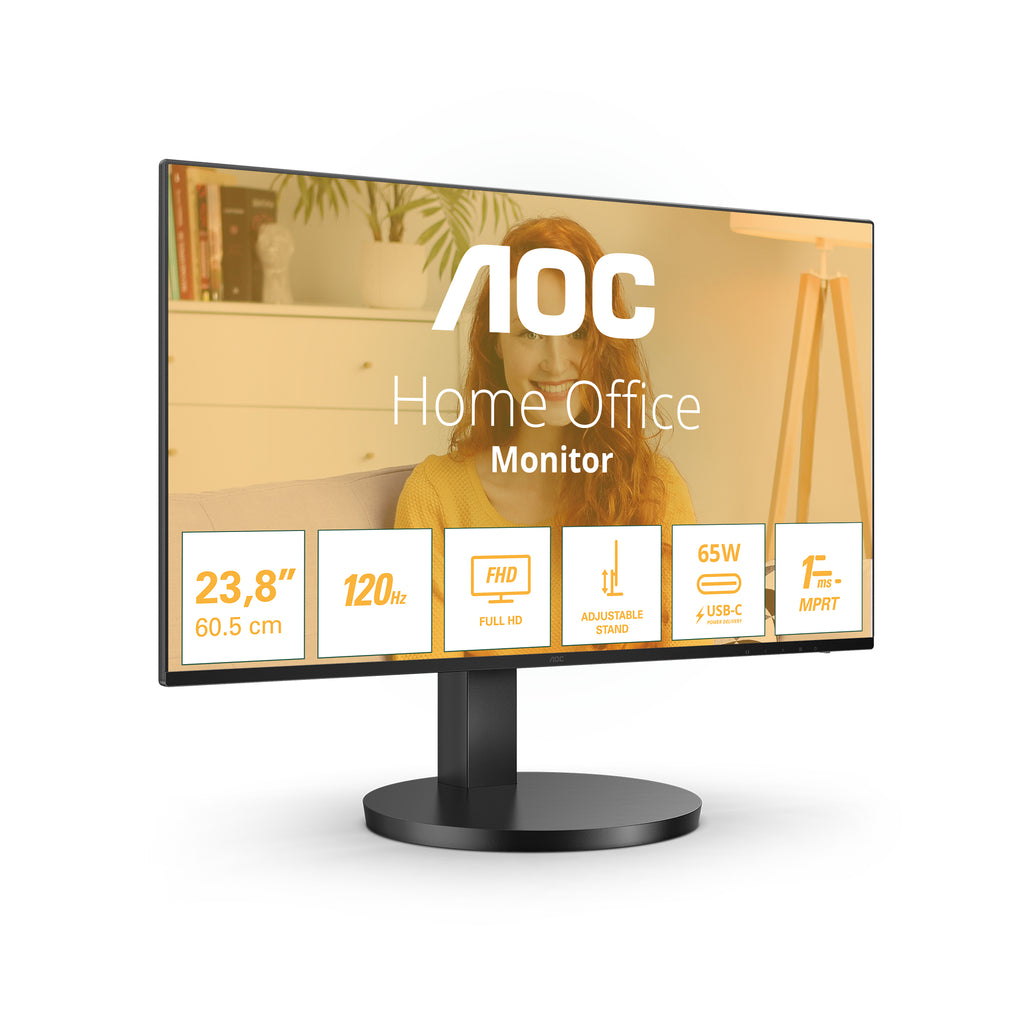 AOC B3 24B3CF3 écran plat de PC 60,5 cm (23.8") 1920 x 1080 pixels Noir