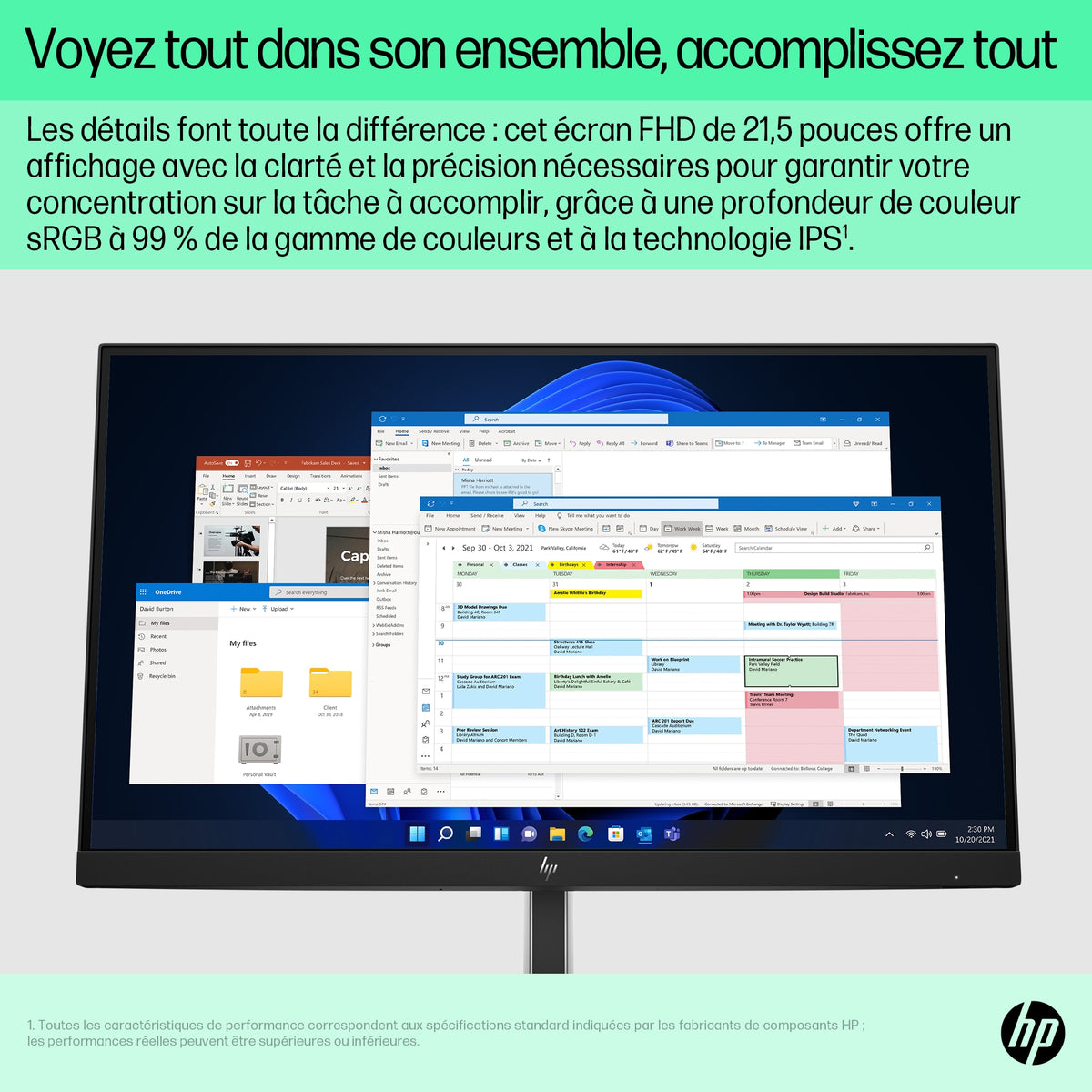 HP E-Series Écran FHD E22 G5