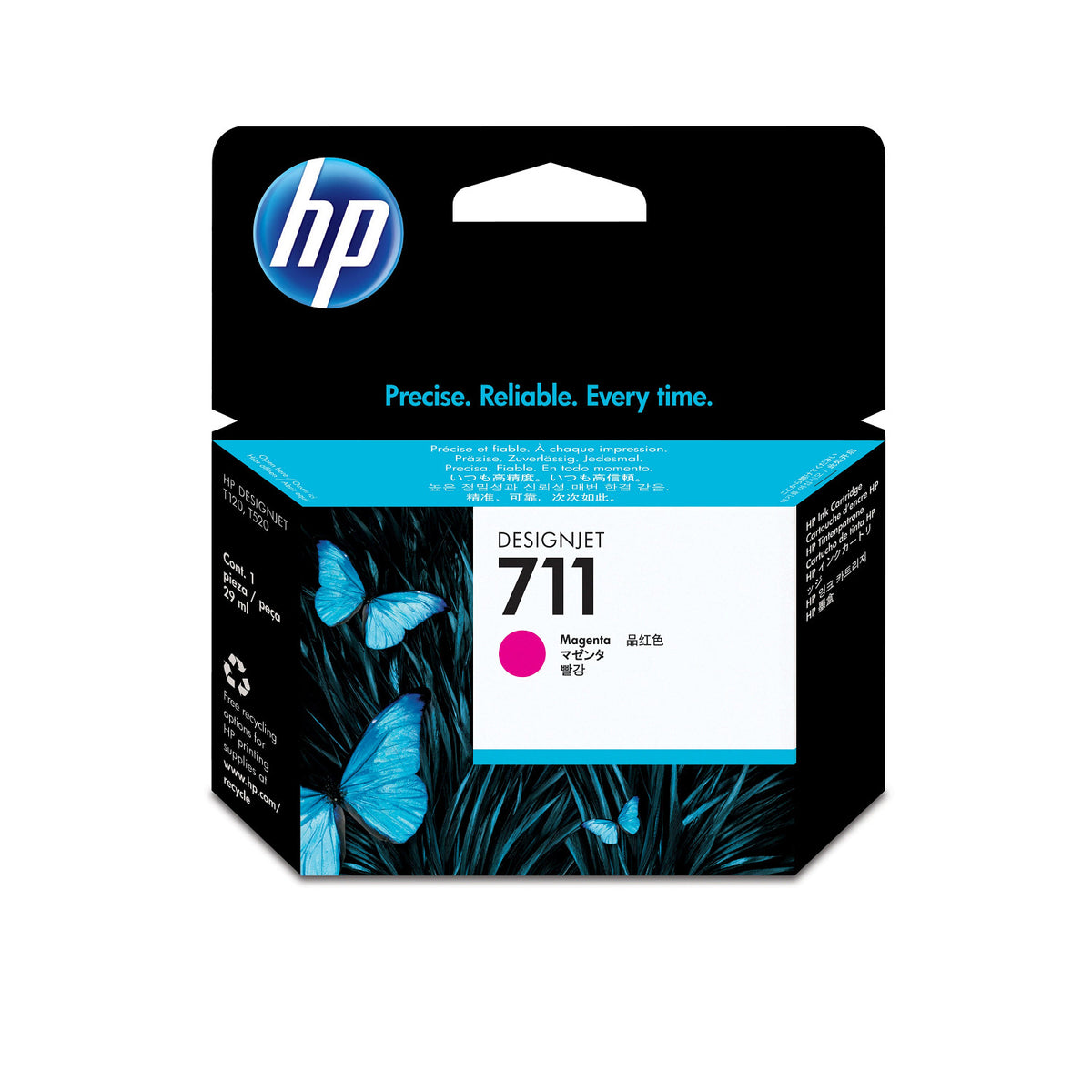 HP 711 Cartouche d'Encre DesignJet Magenta, 29 ml