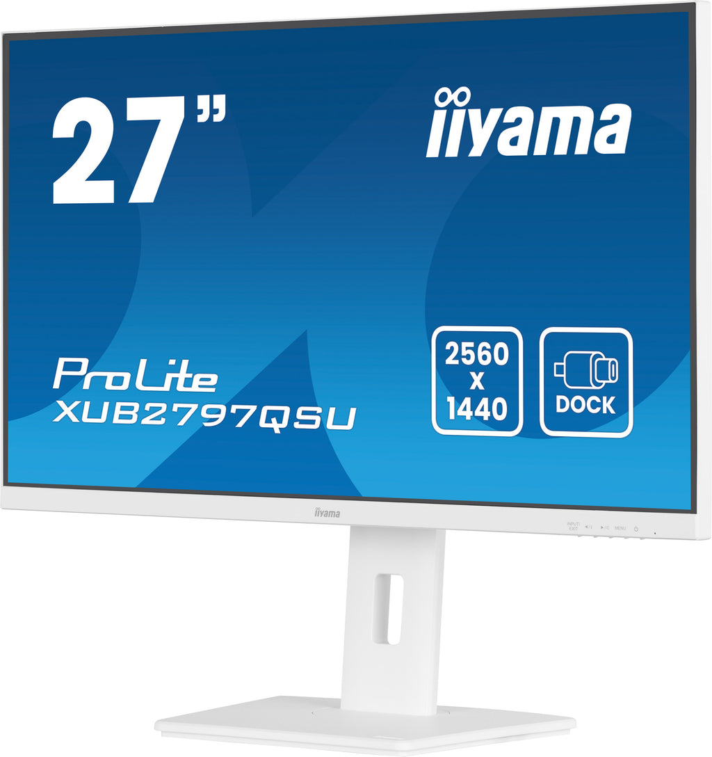 iiyama ProLite XUB2797QSU-W2 écran plat de PC 68,6 cm (27") 2560 x 1440 pixels Quad HD LED Blanc