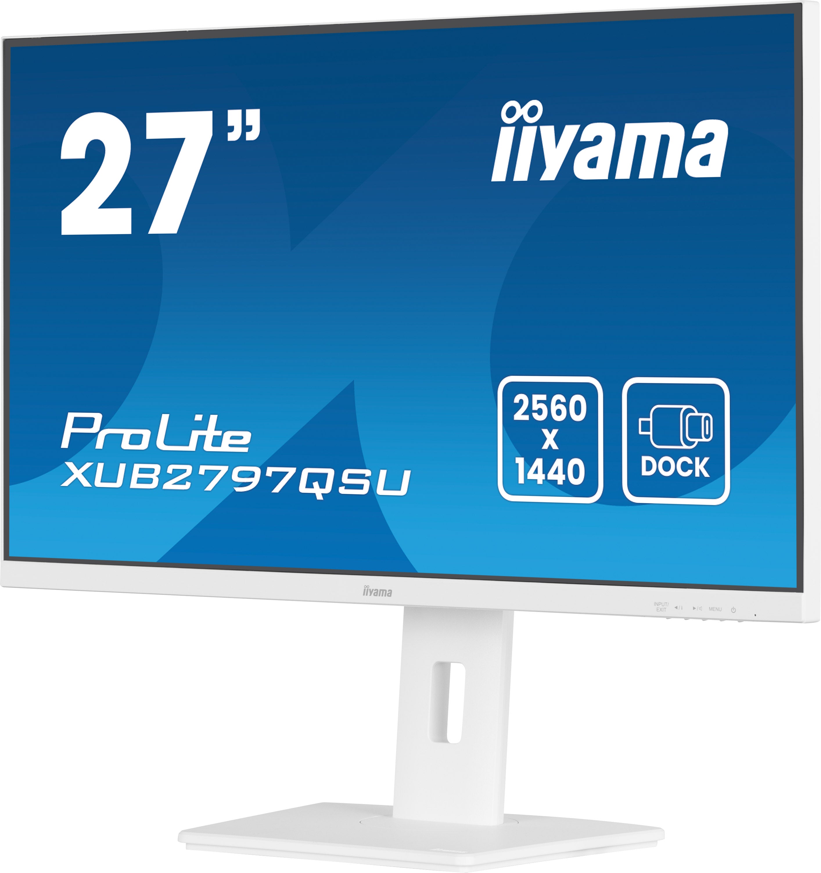 iiyama ProLite XUB2797QSU-W2 écran plat de PC 68,6 cm (27") 2560 x 1440 pixels Quad HD LED Blanc