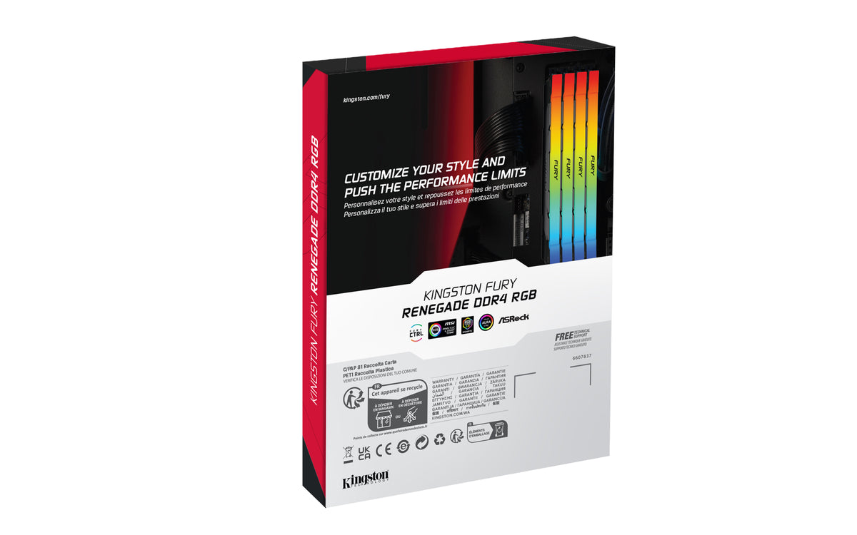 Kingston Technology FURY 32 Go 3200 MT/s DDR4 CL16 DIMM Renegade RGB