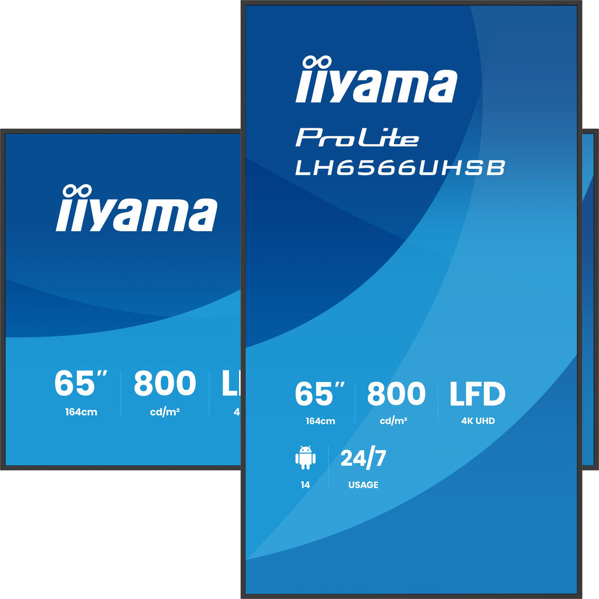 iiyama LH6566UHSB-B1AG Écran d'affichage dynamique Écran plat de signalisation numérique 165,1 cm (65") LCD Wifi 800 cd/