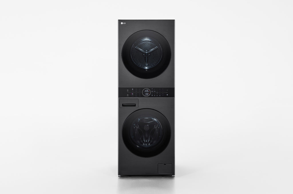 LG WT1210BBF machine à laver avec sèche linge Pose libre Charge avant Noir