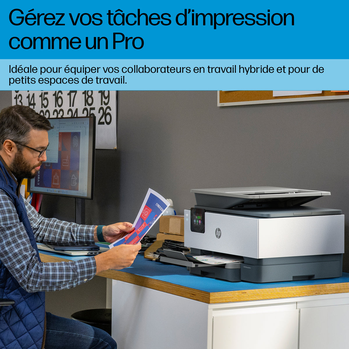 HP OfficeJet Pro 9120b Imprimante Couleur Tout-en-Un Sans Fil, Recto-Verso, Copieur et Scanner