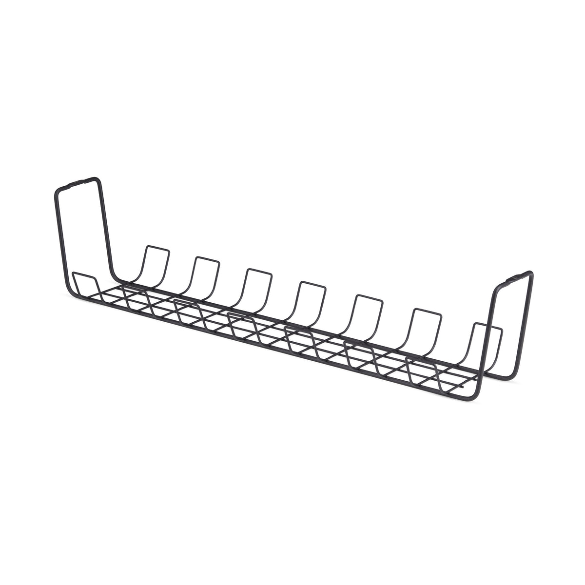 StarTech.com Bac de Rangement de Câbles sous Bureau, 61,5cm, Organiseur Métallique Type Panier, Noir