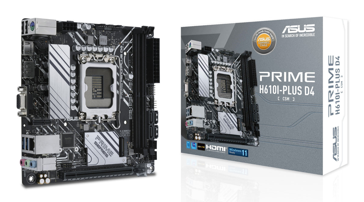 ASUS PRIME H610I-PLUS D4-CSM Intel H610 LGA 1700 mini ITX