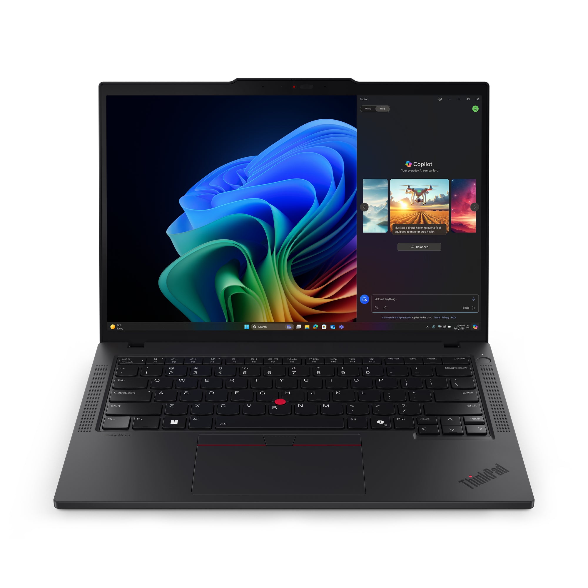 Lenovo ThinkPad T14 Gen 6 (AMD) Copilot+ PC AMD Ryzen AI 5 340 Ordinateur portable 35,6 cm (14") WUXGA 16 Go DDR5-SDRAM 512 Go SSD Wi-Fi 7 (802.11be) Windows 11 Pro Allemand Noir