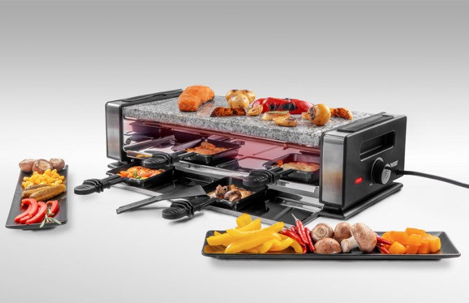 Unold 48760 raclette 8 personne(s) 1200 W Noir, Acier inoxydable