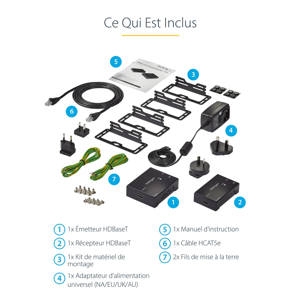 StarTech.com Extendeur HDMI sur Cat5e / 6 avec POC Power over Cable