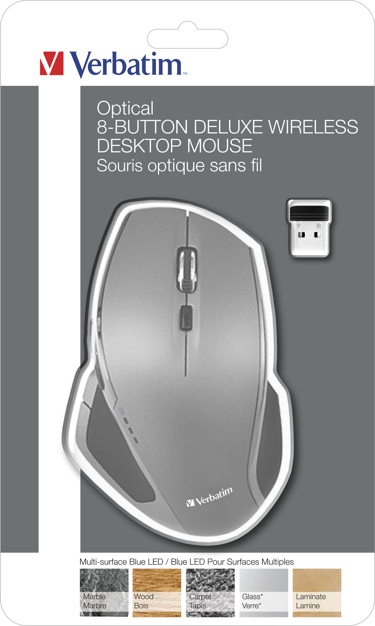 Verbatim Souris sans fil à 8 boutons et à LED bleue