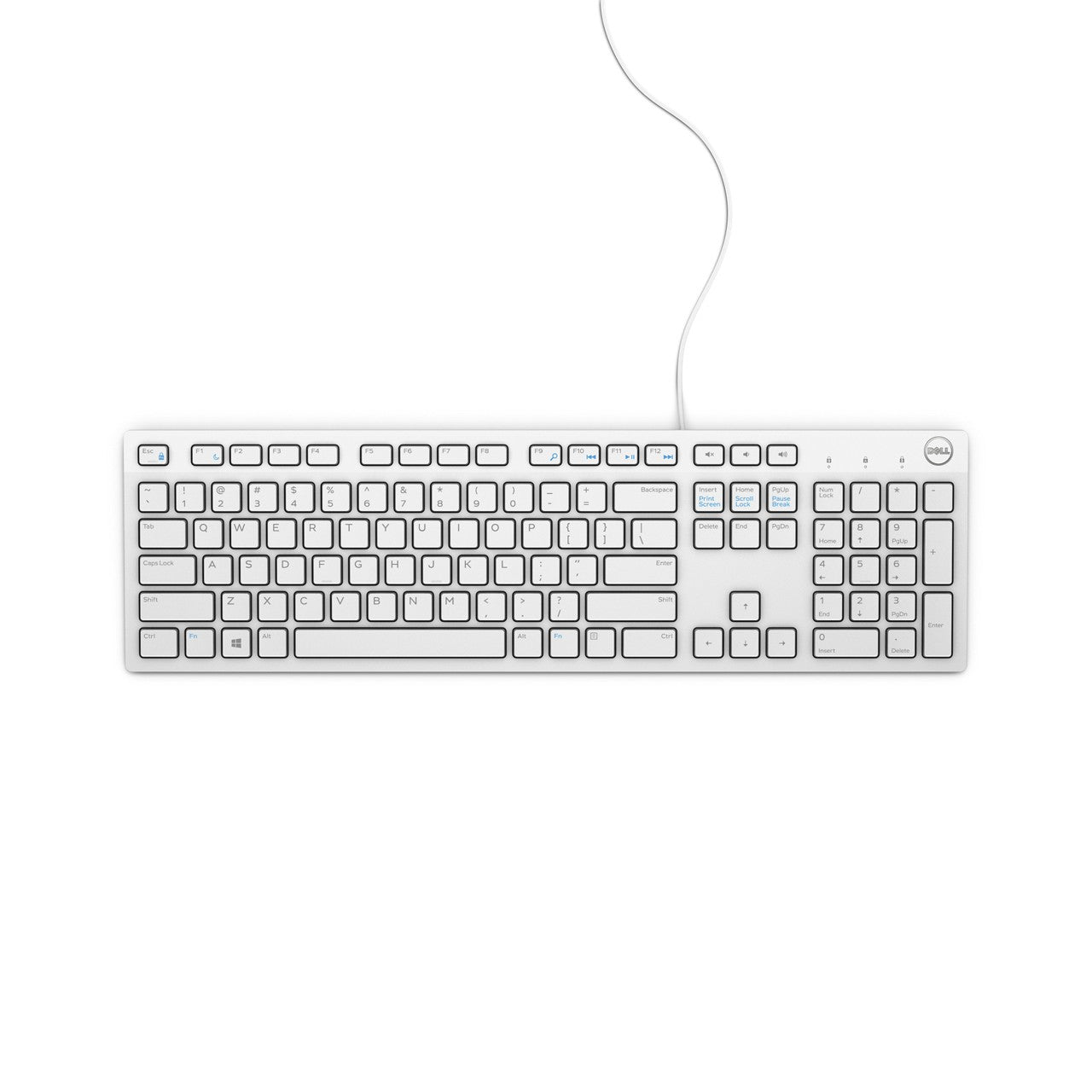 DELL KB216 clavier Universel USB QWERTY Nordique Blanc
