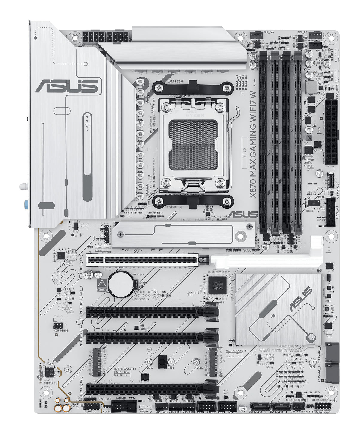 ASUS X870 MAX GAMING WIFI7 W AMD X870 Emplacement AM5 ATX