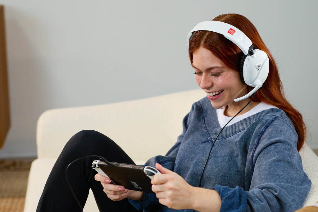 Turtle Beach Recon 70 Blanc Nintendo Casque gaming filaire licence officielle pour Nintendo Switch 2 avec Microphone à bascule, ajustable, design léger, commandes sur le casque - vue 7