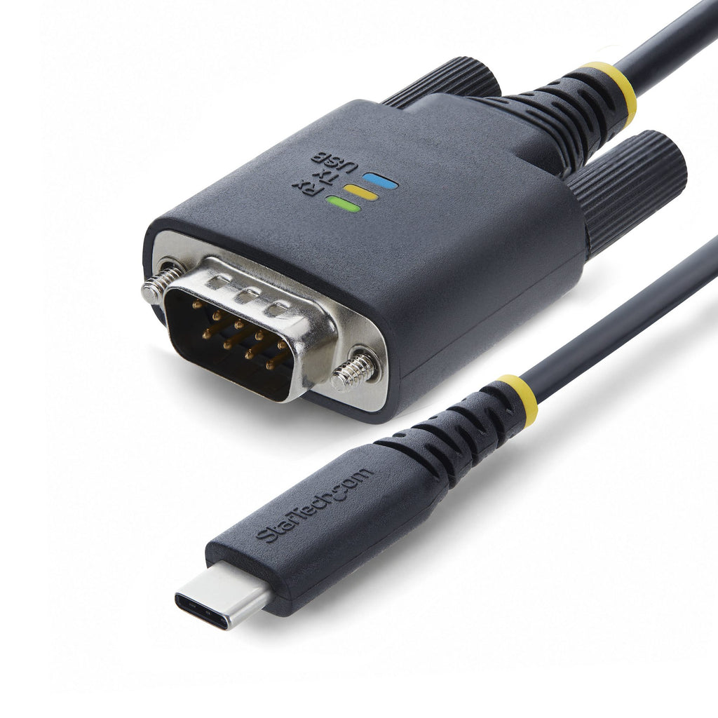 StarTech.com Câble Adaptateur Série Null Modem USB-C (2m/6,6 Pi), Rétention COM, FTDI, Type-C vers Port Femelle DB9 RS23