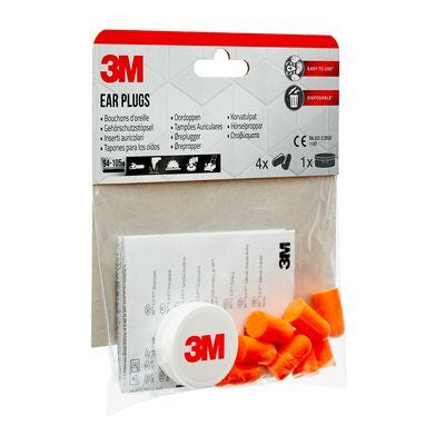 3M 1100C4 bouchon d'oreille anti-bruit Bouchons d'oreilles réutilisables Orange 4 pièce(s)