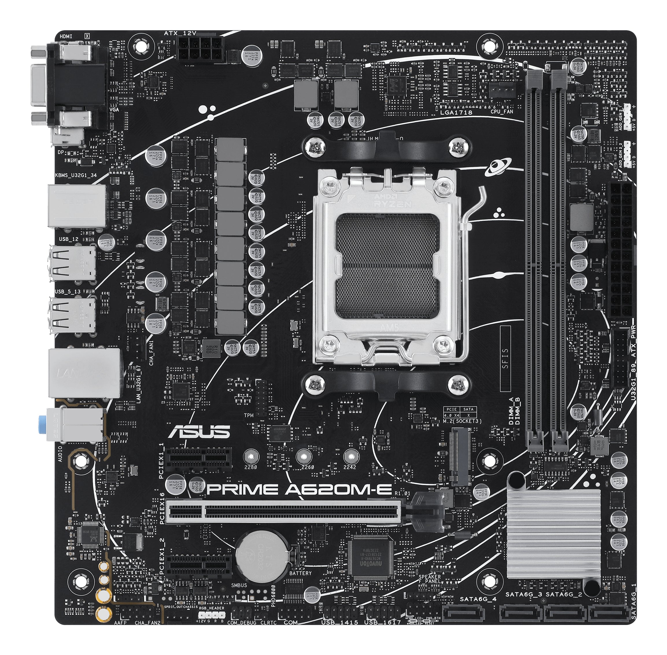 ASUS PRIME A620M-E-CSM AMD A620 Emplacement AM5 micro ATX