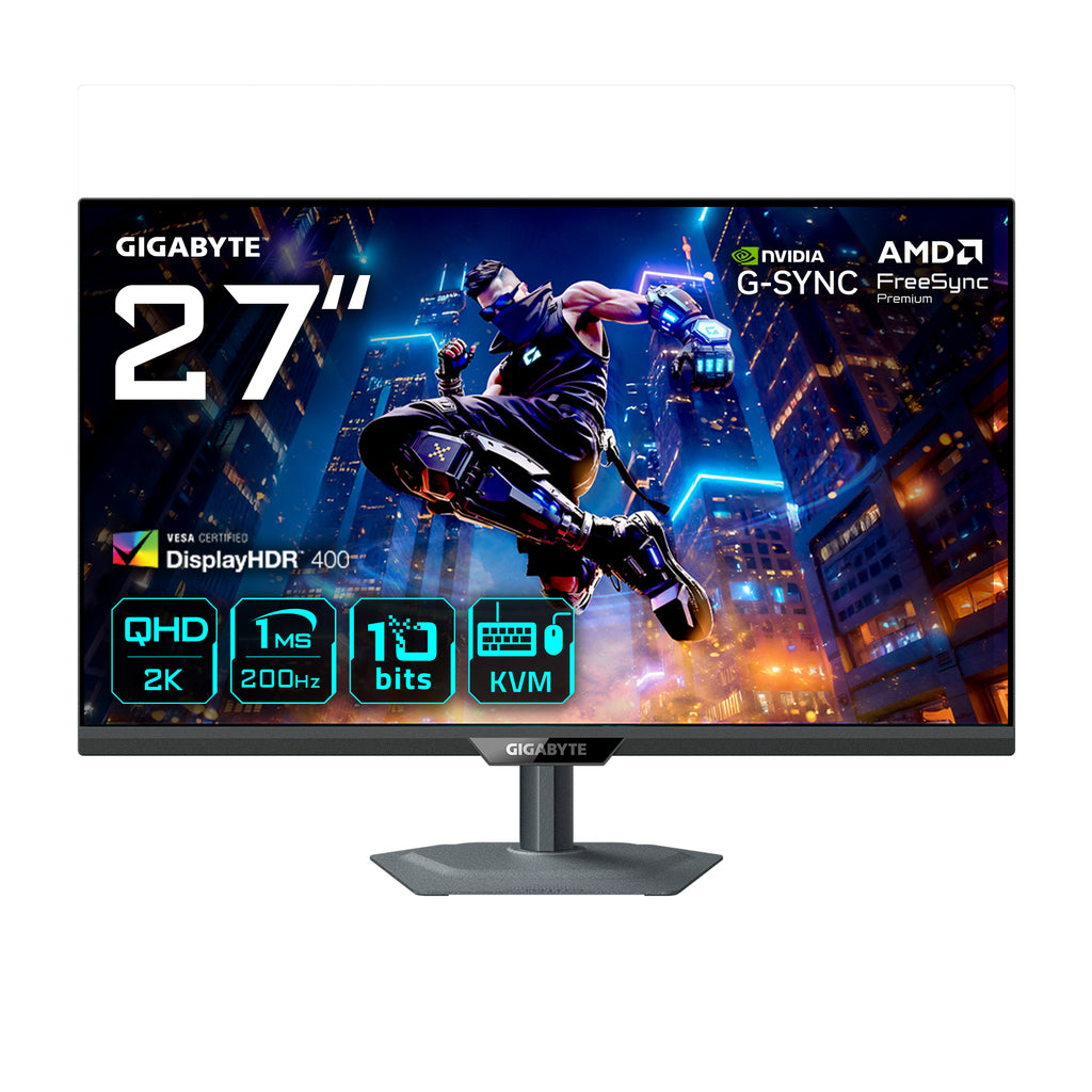 GIGABYTE M27Q2 QD Moniteur de Jeu 27” QHD - 2560 x 1440, 200Hz, 1ms, 350 cd/m², FreeSync Premium, Display HDR400, HDMI 2