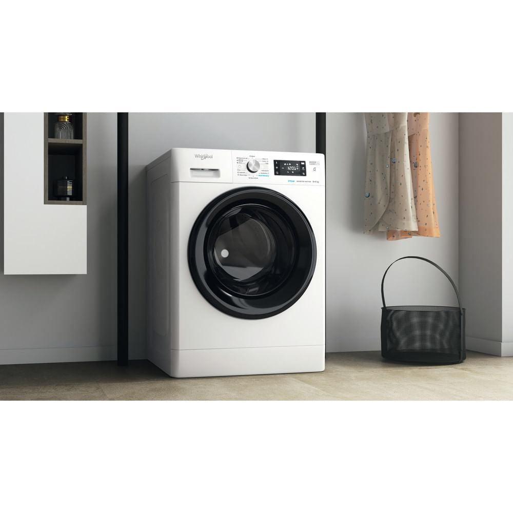 Whirlpool FFWDB 864349 BV EE machine à laver avec sèche linge Pose libre Charge avant Blanc