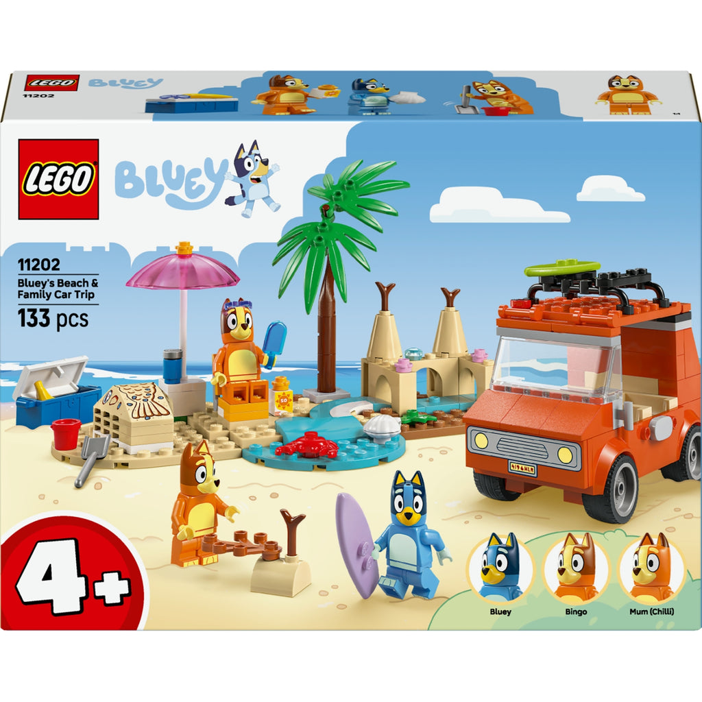 LEGO Bluey Les Vacances et le Voyage en Voiture de Bluey - 4 Ans 11202