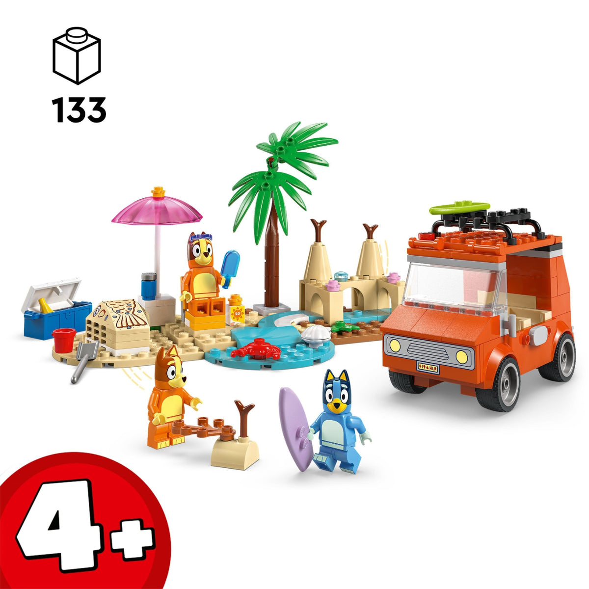 LEGO Bluey Les Vacances et le Voyage en Voiture de Bluey - 4 Ans 11202