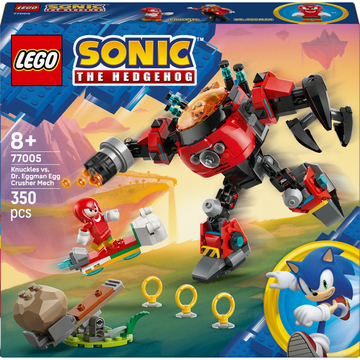 LEGO Sonic Knuckles contre l’Egg Crusher de Dr. Eggman 77005
