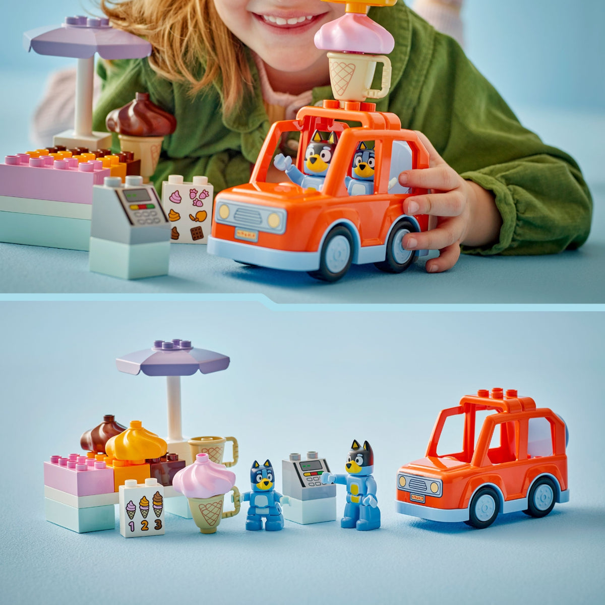 LEGO Duplo Visite chez le Marchand de Glace avec Bluey 10458