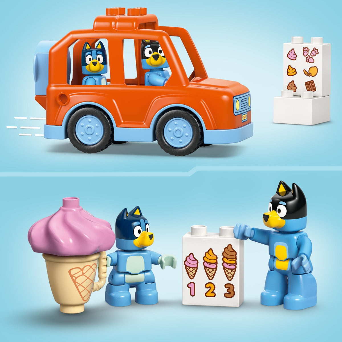 LEGO Duplo Visite chez le Marchand de Glace avec Bluey 10458