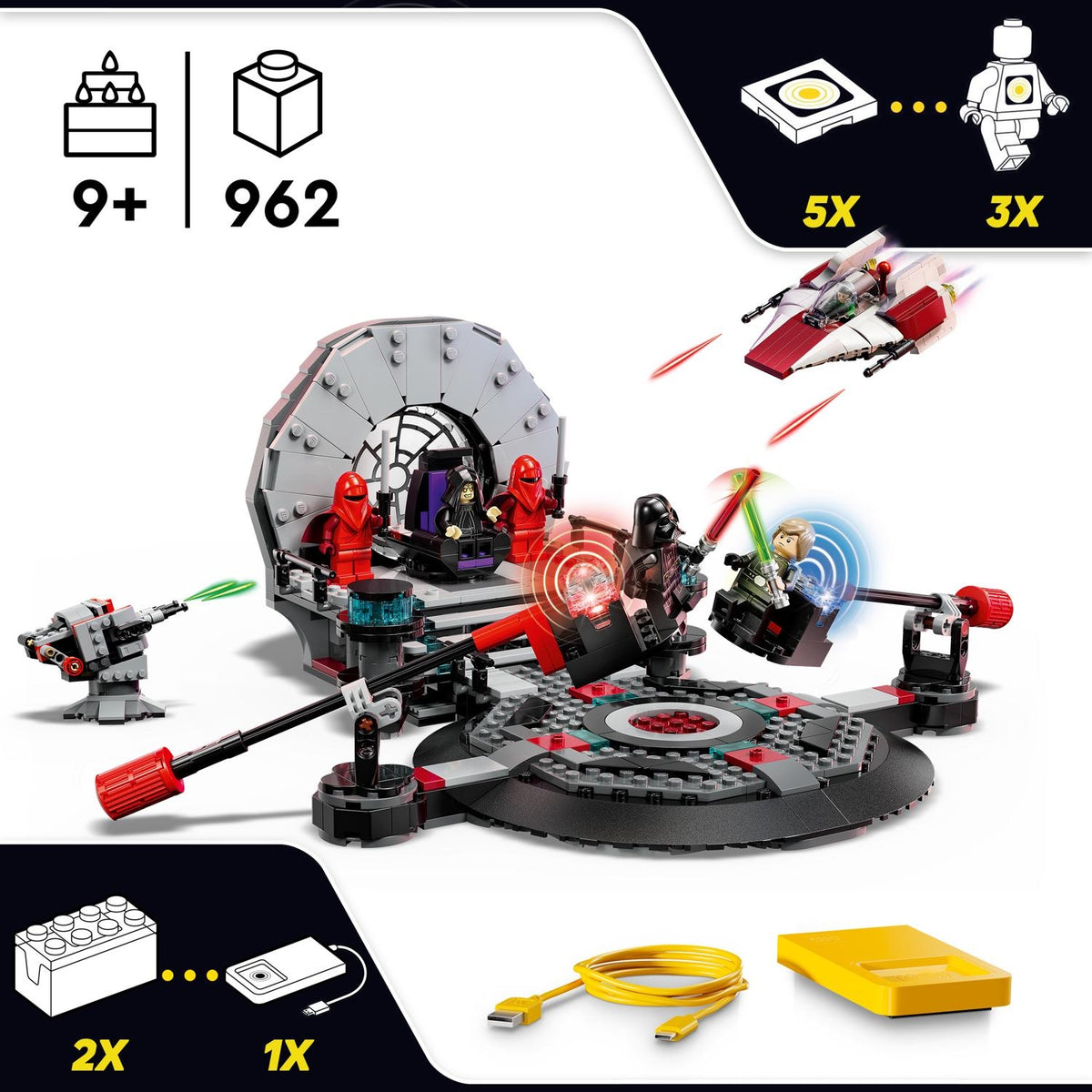 LEGO Star Wars SMART Play : Duel dans la Salle du Trône et Chasseur A-Wing 75427