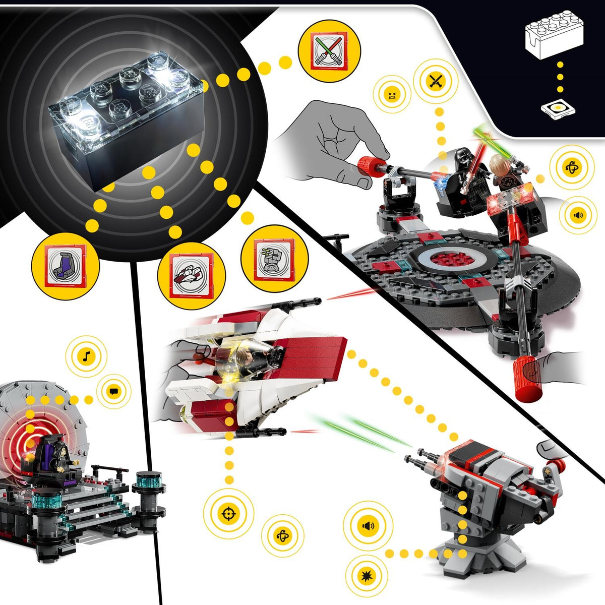 LEGO Star Wars SMART Play : Duel dans la Salle du Trône et Chasseur A-Wing 75427