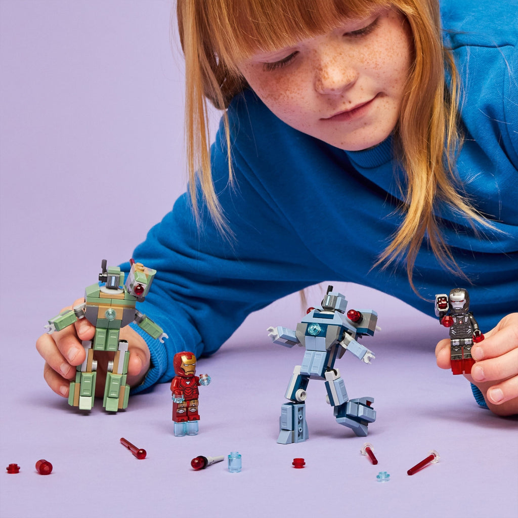 LEGO Marvel Iron Man et War Machine Contre les Drones de Hammer 76320