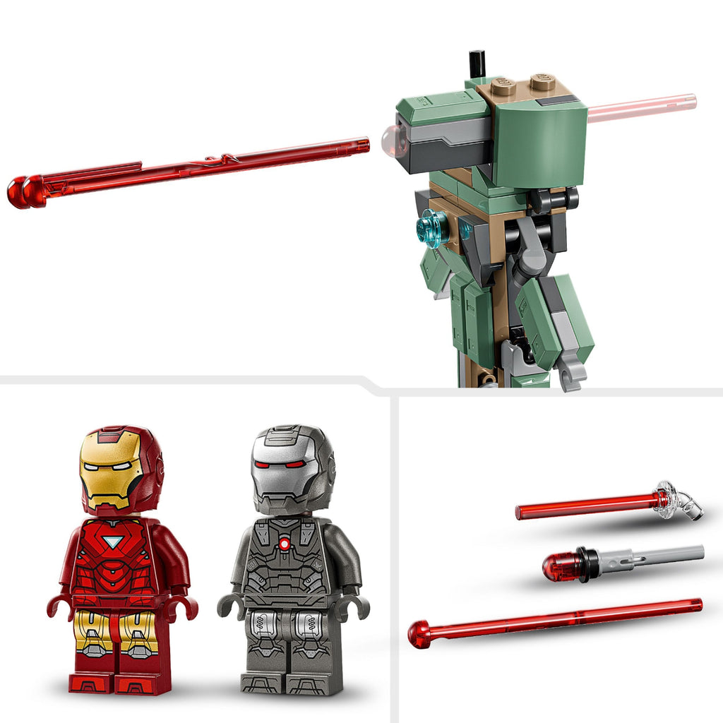 LEGO Marvel Iron Man et War Machine Contre les Drones de Hammer 76320