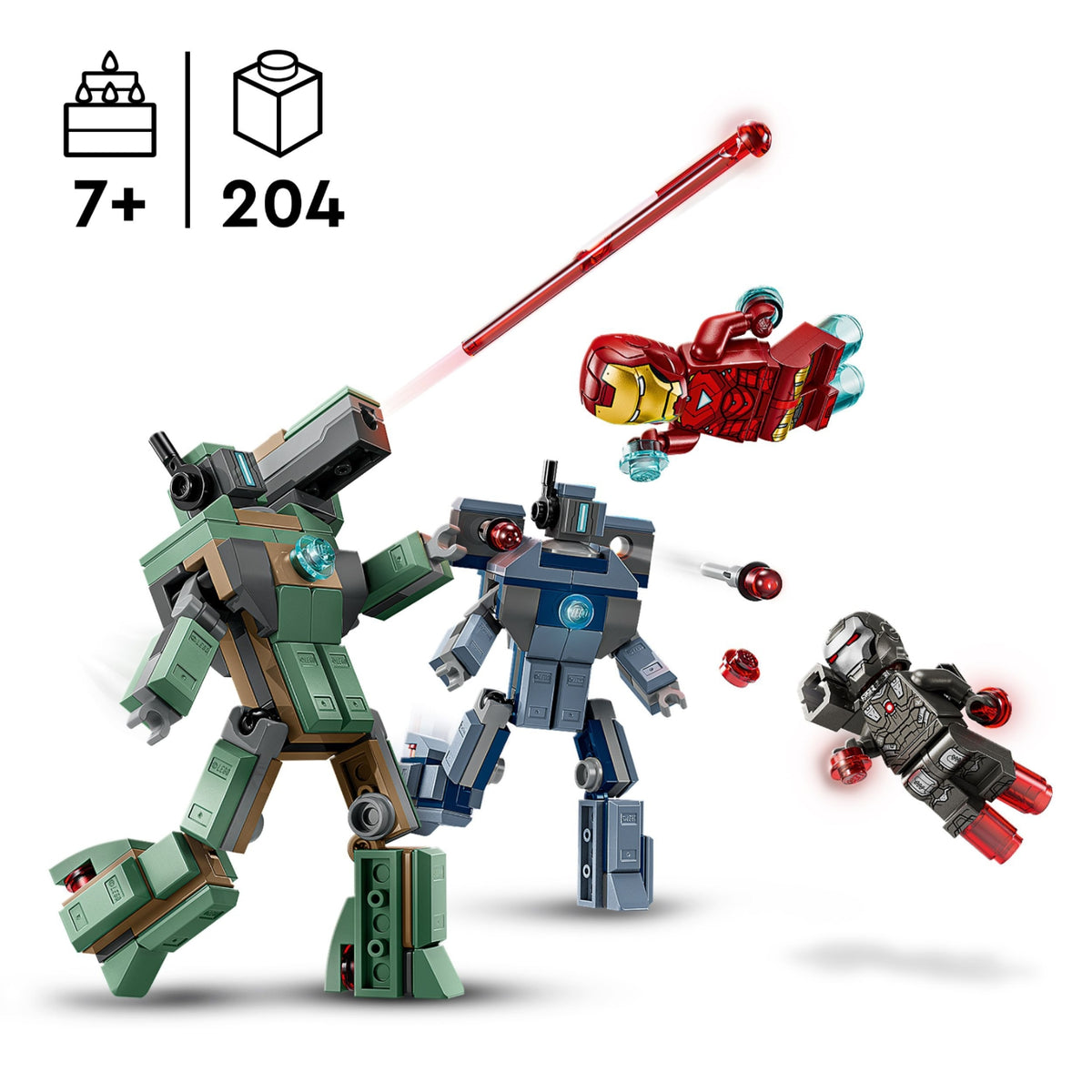 LEGO Marvel Iron Man et War Machine Contre les Drones de Hammer 76320