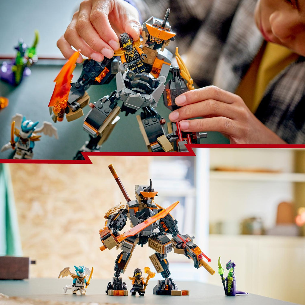 LEGO Ninjago la Mission du Robot Cole et du Dragon Zane 71854