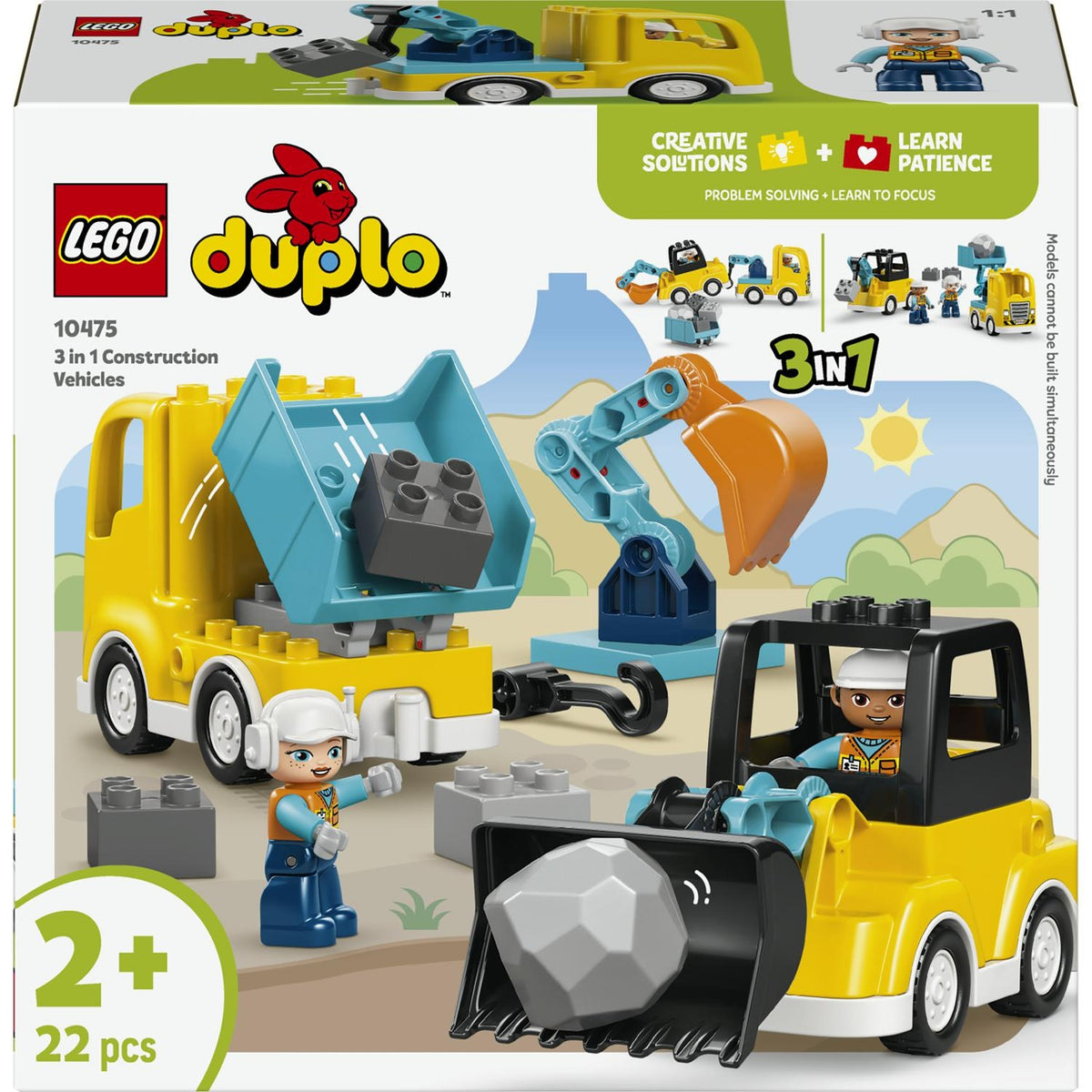 LEGO Duplo les Véhicules de chantier 3 en 1 10475