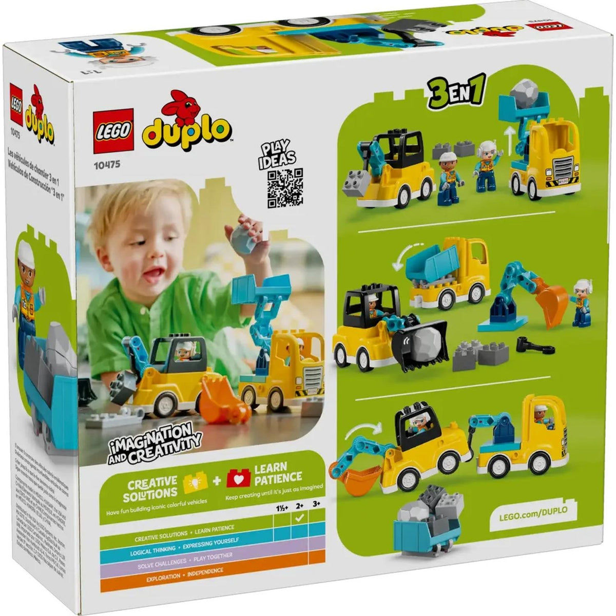 LEGO Duplo les Véhicules de chantier 3 en 1 10475