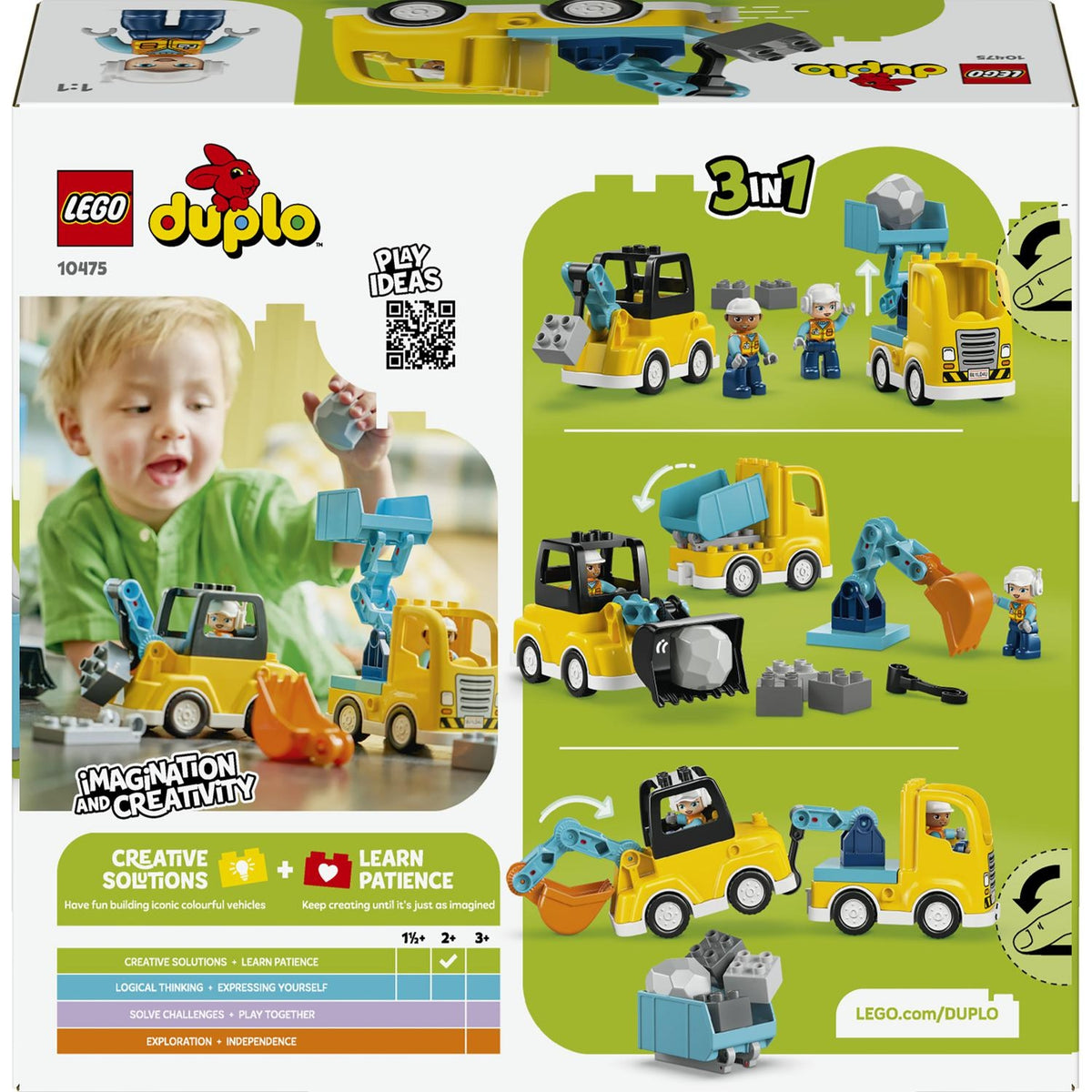 LEGO Duplo les Véhicules de chantier 3 en 1 10475