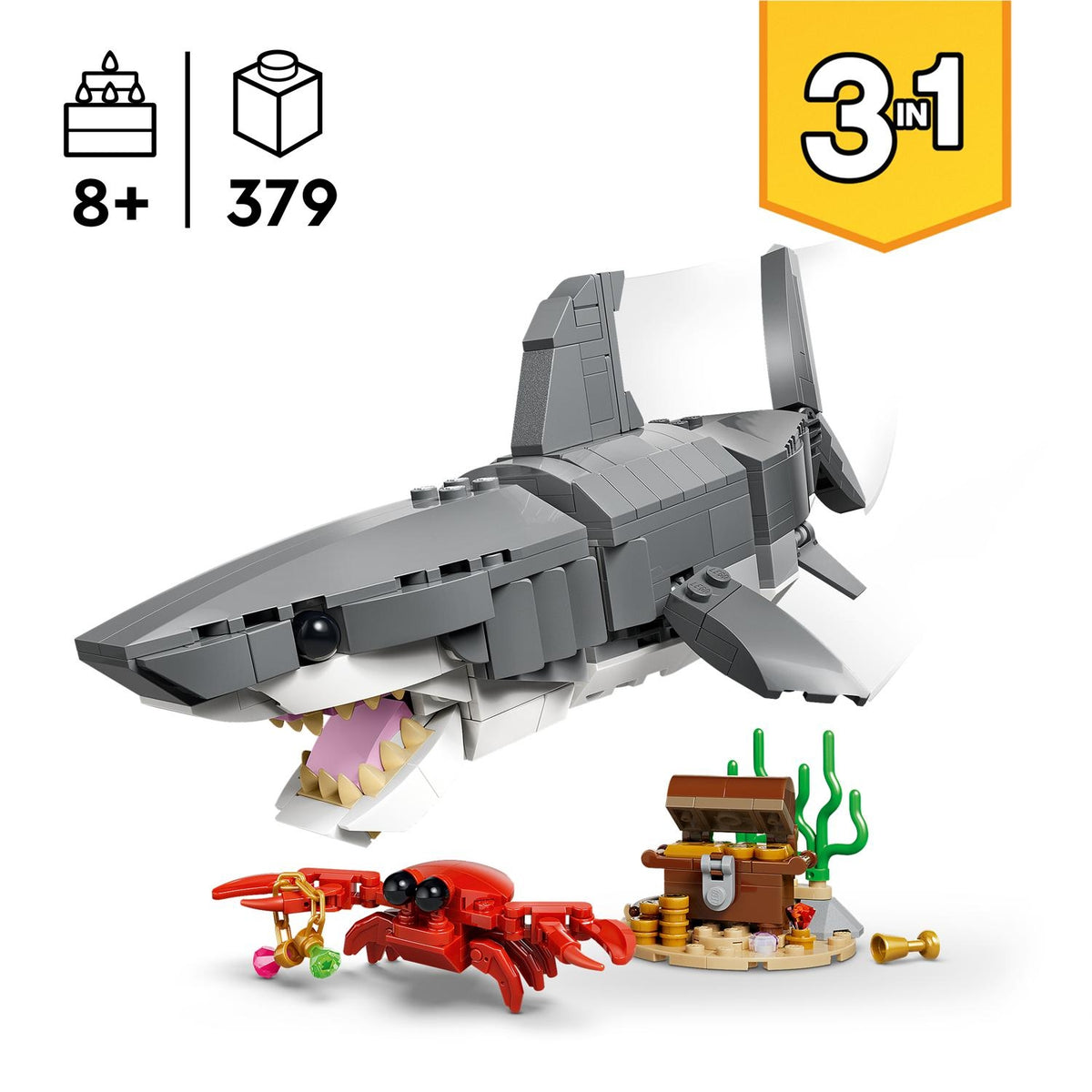 LEGO Créator le Redoutable Requin et le Coffre au Trésor 31381