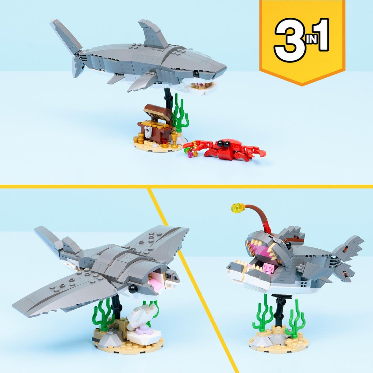 LEGO Créator le Redoutable Requin et le Coffre au Trésor 31381