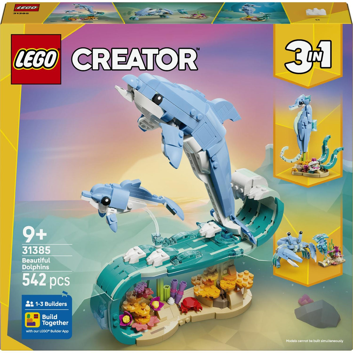 LEGO Créator Animaux Marins les Beaux Dauphins 31385