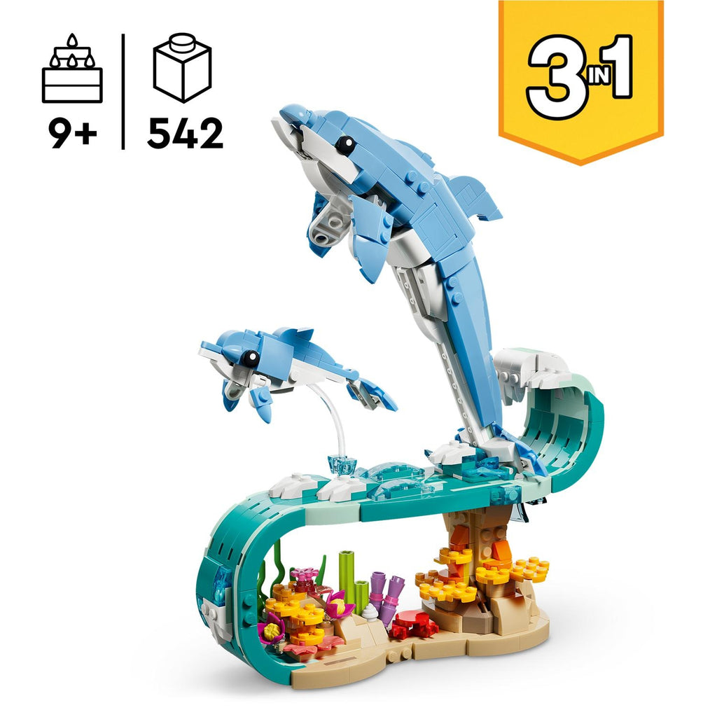 LEGO Créator Animaux Marins les Beaux Dauphins 31385