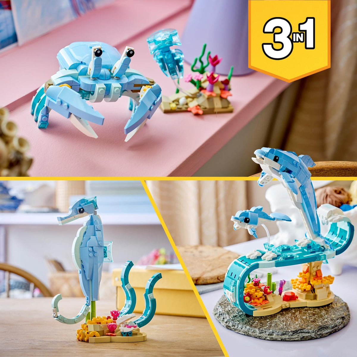 LEGO Créator Animaux Marins les Beaux Dauphins 31385
